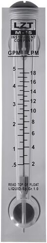 2 Pcs Panel Type Flow Meter : 1 Pcs 0.5-5 GPM 2-18 LPM Water Flow Panel Mount Type & 1 Pcs Black Adjustable Knob 0.1-1 in Saudi Arabia