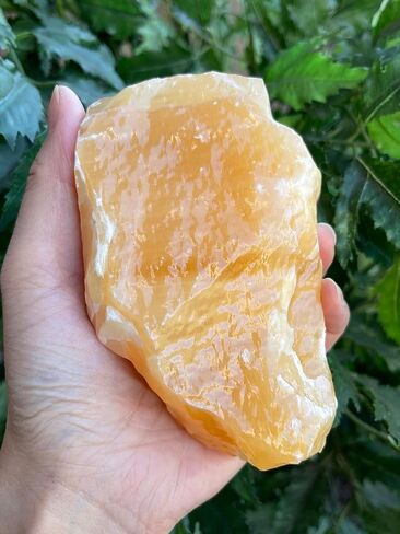 Extra Large Orange Calcite Rough Natural Stones, Jumbo Raw Calcite Orange Crystals (2-3 Pounds) in Kuwait