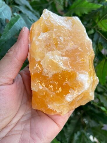 Extra Large Orange Calcite Rough Natural Stones, Jumbo Raw Calcite Orange Crystals (2-3 Pounds) in Kuwait