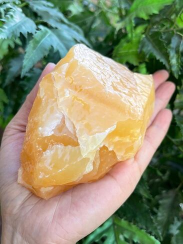 Extra Large Orange Calcite Rough Natural Stones, Jumbo Raw Calcite Orange Crystals (2-3 Pounds) in Kuwait