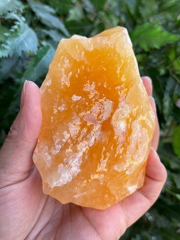Extra Large Orange Calcite Rough Natural Stones, Jumbo Raw Calcite Orange Crystals (2-3 Pounds) in Kuwait