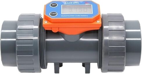 1Pcs DN15-DN65 Digital Turbine Flow Meter Farm/Garden Irrigation Electronic Display Flowmeter For Petrol Kerosene Methanol Water(Orange DN25) in Saudi Arabia