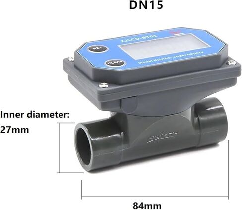 1Pcs DN15-DN65 Digital Turbine Flow Meter Farm/Garden Irrigation Electronic Display Flowmeter For Petrol Kerosene Methanol Water(Orange DN25) in Saudi Arabia