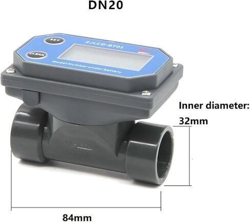 1Pcs DN15-DN65 Digital Turbine Flow Meter Farm/Garden Irrigation Electronic Display Flowmeter For Petrol Kerosene Methanol Water(Orange DN25) in Saudi Arabia