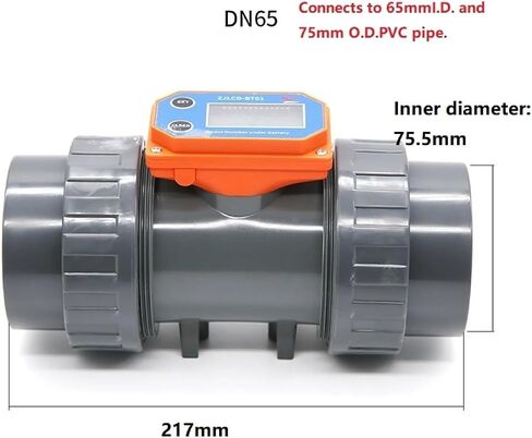 1Pcs DN15-DN65 Digital Turbine Flow Meter Farm/Garden Irrigation Electronic Display Flowmeter For Petrol Kerosene Methanol Water(Orange DN25) in Saudi Arabia