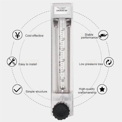 1Pcs DK800-4 Glass Rotameter Variable Area Flow Meter Air Oxygen Nitrogen Gas Flowmeter Industrial Precision Flow Meter Laboratory(0.5-5L-H) in Saudi Arabia