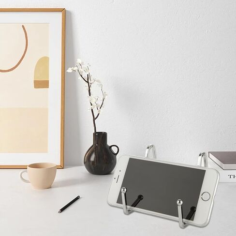 8 Pack Plate Stands for Display 3 Inch Plate Holder Display Stand, Small Picture Easels for Display, Metal Frame holder stand for Plate, Book, Photo,Tabletop Art, Sliver in Saudi Arabia