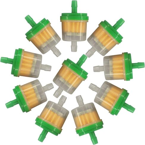 Universal 4-7mm/0.15''-0.28'' In-Line Fuel Filter With Magnet 50cc 110cc 125cc Tao Tao Roketa Scooter Go Kart Sunl ATV 47cc 49cc Pocket Bike Motorized Bicycle 10Pcs, Green in Saudi Arabia