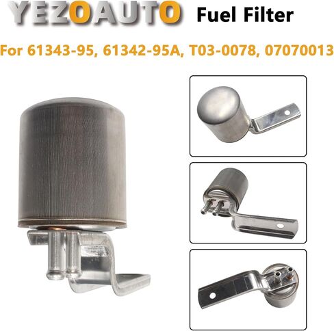 Fuel Filter for Harley-Davidson Touring Road King Electra Glide Evolution FLT 1995-1999 / FLHR 1995-1999 / FLHT 1995-1999 / FLHTCU I 1995-1999 Replaces 61343-95 61342-95A T03-0078 07070013 in Saudi Arabia