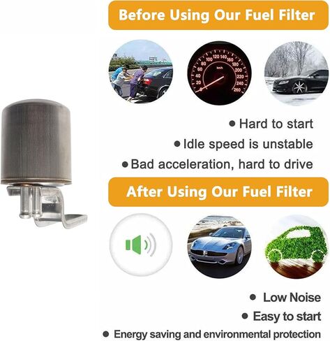 Fuel Filter for Harley-Davidson Touring Road King Electra Glide Evolution FLT 1995-1999 / FLHR 1995-1999 / FLHT 1995-1999 / FLHTCU I 1995-1999 Replaces 61343-95 61342-95A T03-0078 07070013 in Saudi Arabia