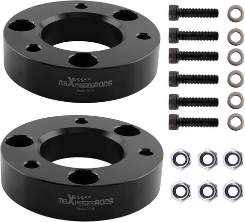 MaxPeedingrods 2 "مجموعة التسوية الأمامية لفورد F150 4WD 2WD 2004-2023 ، فاصل الدعامات الأمامية من الألومنيوم ، مجموعة الرفع تسوية التعليق in Saudi Arabia