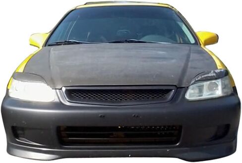 Front Bumper Lip Compatible with 1996-1998 Honda Civic, T-R Style Black PP by IKON MOTORSPORTS in Saudi Arabia