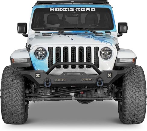 Hooke Road Gladiator Front Bumper and Rear Bumper Kit for 2020-2025 Jeep Gladiator JT, Offroad Replacement Bumper with Winch Plate & D-rings in Saudi Arabia