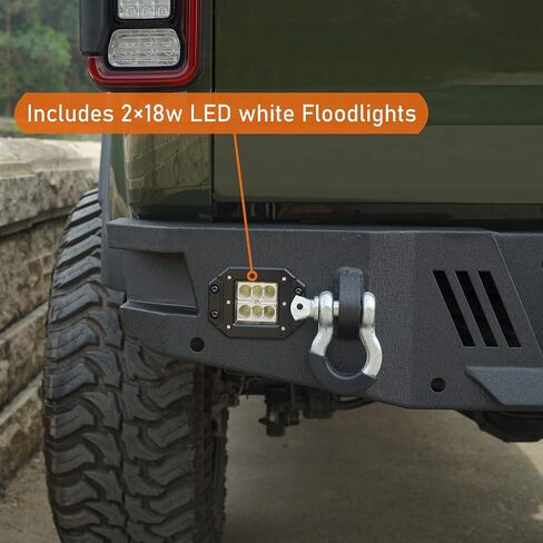 Hooke Road Gladiator Front Bumper and Rear Bumper Kit for 2020-2025 Jeep Gladiator JT, Offroad Replacement Bumper with Winch Plate & D-rings in Saudi Arabia