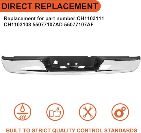 EcoTric Bear Step Pumper Assembly متوافق مع 2002-2009 Dodge RAM 1500 2500 3500 CH1103111 CH1103108 55077107AD 55077107AF W/LICK PLATE LIGHT STYLETSide Silver+Black in Saudi Arabia