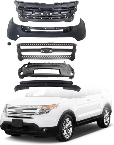 طقم غلاف المصد الأمامي بديل غير مصقول لعام 2011 2012 2013 2014 2015 Ford Explorer W/O Sensor Hole #BB5Z17626BB ، BB5Z8A284AA ، BB5Z8200CA in Saudi Arabia