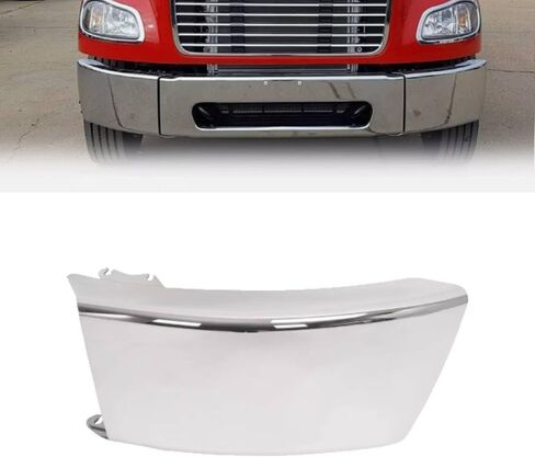 مركز عزم الدوران وزوج من مصدات الزاوية بديل كروم الصلب لعام 2003-2024 Freightliner M2 106 112 شاحنات فئة الأعمال (TRB371400C + TRB371101CP) in Kuwait