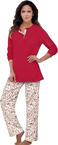 Only Necessities Plus Size Henley PJ Set in Saudi Arabia