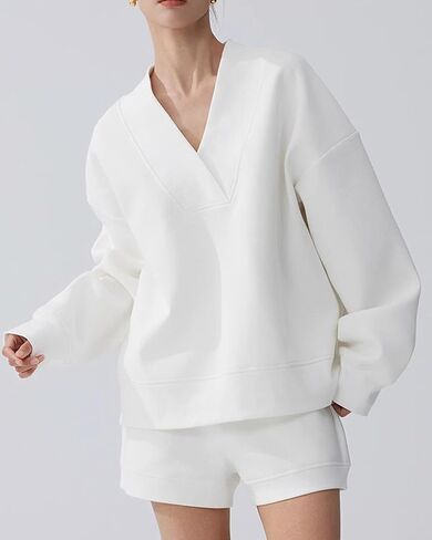 قميص من النوع الثقيل للنساء طويل الأكمام ضد قميص العرق العرق السحب مضلعة 2025 قمم السقوط العصرية in Kuwait