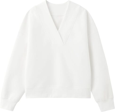 قميص من النوع الثقيل للنساء طويل الأكمام ضد قميص العرق العرق السحب مضلعة 2025 قمم السقوط العصرية in Kuwait