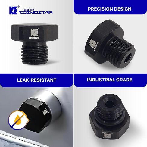 COSRISMERSAR 6AN-OFF CAP CAP ORB ADAPTER-سبيكة الألومنيوم ، 9/16-18 UNF ، ختم الحلقة O ، 1500 PSI ضغط العمل-2 عبوة (RAH03-OH-2P) in Kuwait