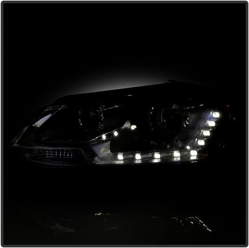 Acanii-لنموذج الهالوجين 2011-2018 VW Jetta سيدان LED U على شكل DRL DRL Projector Black Flights Driver + Side Passenger in Saudi Arabia
