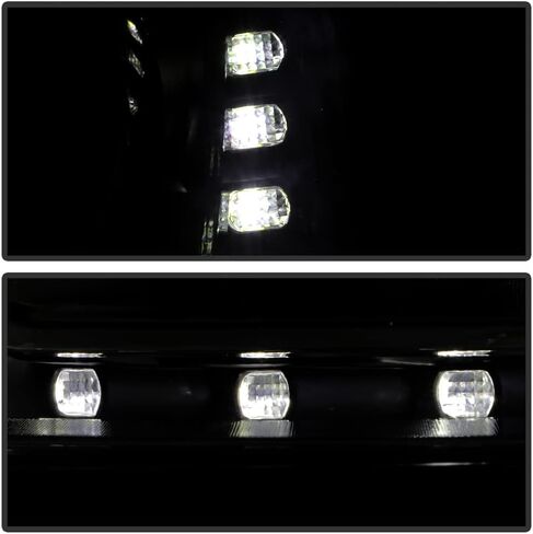 Acanii-لنموذج الهالوجين 2011-2018 VW Jetta سيدان LED U على شكل DRL DRL Projector Black Flights Driver + Side Passenger in Saudi Arabia