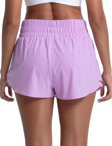 LUCKYCATCUS Women's High Waisted Athletic Shorts Flowy Ruffle Skirt Front Workout Tennis Running Shorts for Women Zip Pocket in Saudi Arabia