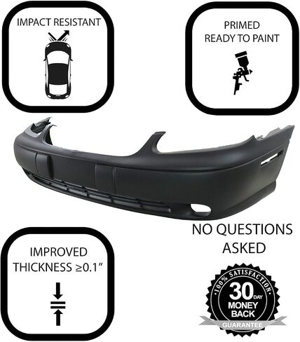FitParts متوافق مع غطاء المصد الأمامي 1997-2005 Chevy Malibu والقاعدة الكلاسيكية LS LT سيدان 97-05. جديد ، مستعد مع ثقوب ضباب الضباب. GM1000540 12463112 1998 1999 2000 2001 2002 2003 2004 in Saudi Arabia