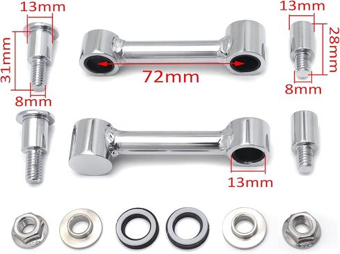 Httmt- chrome Frend Fender Mount Bracket Kits متوافقة مع H-D 93-06 Softail Springer FXSTS [P/N: TGHD-HAD047-CD] in Saudi Arabia