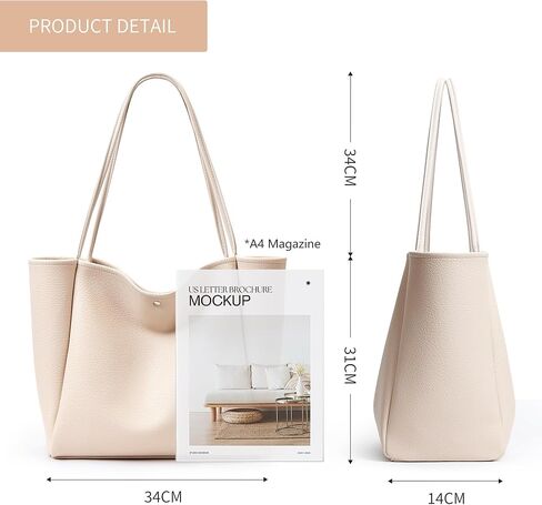 KALIDI 16L Tote Bag Vegan Leather Suede Carry All Shoulder Daily Casual Work Large Hobo Bag for Women Travel Purse in Saudi Arabia