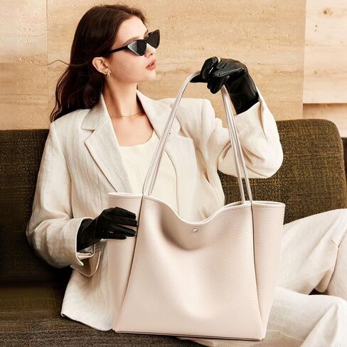 KALIDI 16L Tote Bag Vegan Leather Suede Carry All Shoulder Daily Casual Work Large Hobo Bag for Women Travel Purse in Saudi Arabia