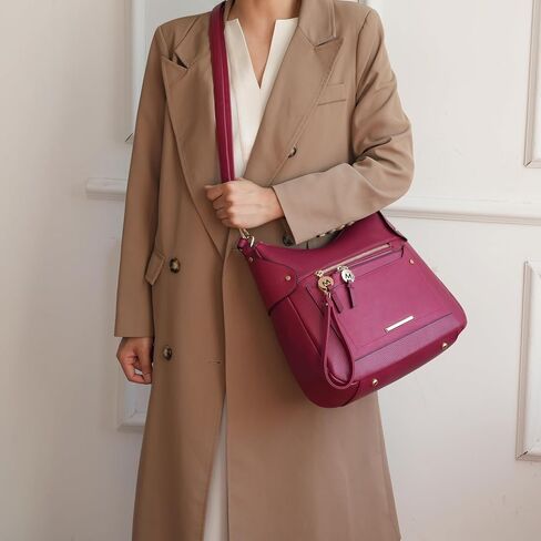 MKF Collection Shoulder Bag for Women & Wristlet Pouch, Vegan Leather Handbag Set Top-Handle Tote Handbag Purse by Mia k in Saudi Arabia