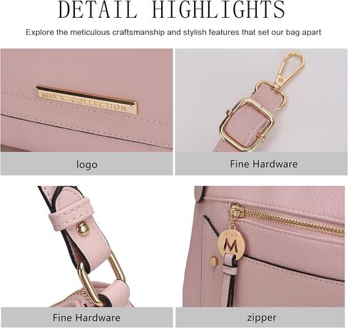 MKF Collection Shoulder Bag for Women & Wristlet Pouch, Vegan Leather Handbag Set Top-Handle Tote Handbag Purse by Mia k in Saudi Arabia