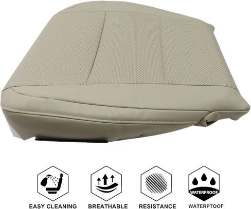 NLQR Front Driver Side Bottom, Perforated Replacement Seat Cover Black Compatible with Lexus ES300h ES350 Hybrid Gas 2013-2018 in Kuwait