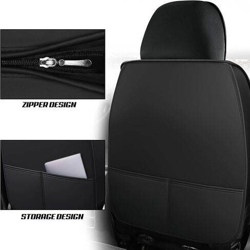 ILMO Seats Covers Compatible with Jeep Wrangler 2000-2024, Breathable and Waterproof Faux Leather Automotive Seat Cover (Gray&White, Full Set) in Saudi Arabia