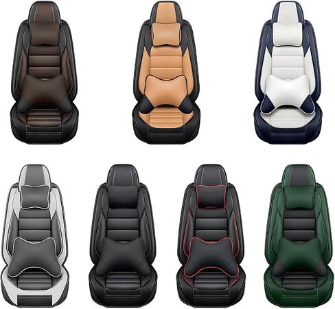 ILMO Seats Covers Compatible with Jeep Wrangler 2000-2024, Breathable and Waterproof Faux Leather Automotive Seat Cover (Gray&White, Full Set) in Saudi Arabia