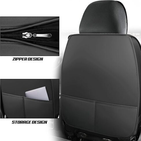 ILMO Seats Covers Compatible with Jeep Wrangler 2000-2024, Breathable and Waterproof Faux Leather Automotive Seat Cover (Gray&White, Full Set) in Saudi Arabia