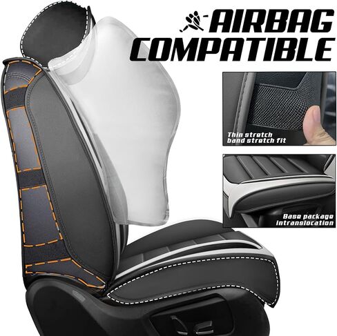 ILMO Seats Covers Compatible with Jeep Wrangler 2000-2024, Breathable and Waterproof Faux Leather Automotive Seat Cover (Gray&White, Full Set) in Saudi Arabia