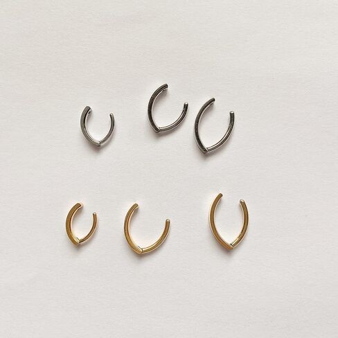 G23 Titanium & Stainless Steel Belly Button Rings 14G/16G Clicker Barbells Body Piercing Navel Jewelry in Kuwait