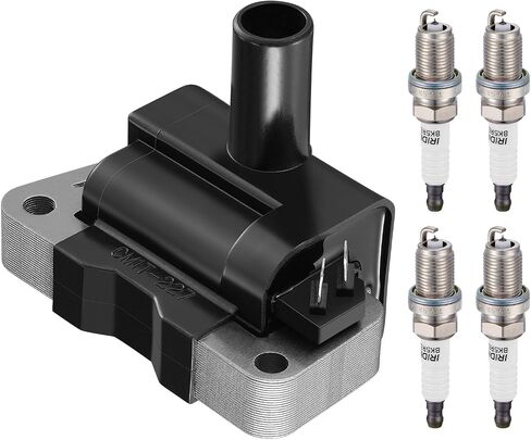 BDFHYK 4 Ignition Coil Pack UF708 and 4 Iridium Spark Plug 91187 Compatible with Nissan NV200 2.0L l4 2013 2014 2015 2016 2017 2018 2019 Coil for IC812 PR4011 PPCUC16 22448-1KT0A 2505-302211 in Saudi Arabia