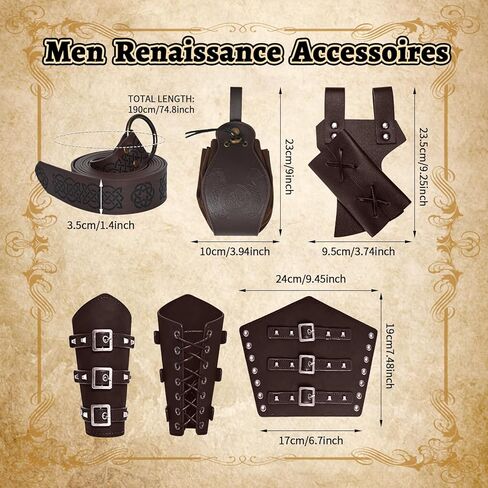 6 أجهزة كمبيوتر ملحقات فارس في العصور الوسطى عصر النهضة فايكنغ حزام البوتش برايس براكز سيف الضفدع in Kuwait