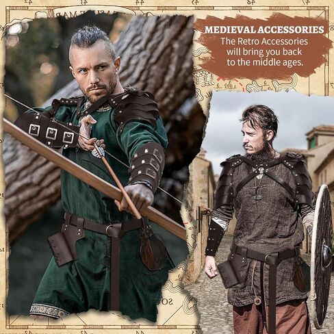 6 أجهزة كمبيوتر ملحقات فارس في العصور الوسطى عصر النهضة فايكنغ حزام البوتش برايس براكز سيف الضفدع in Kuwait