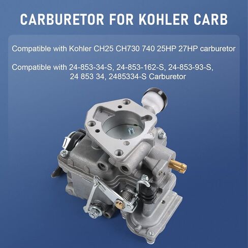 Carburetor متوافق مع Kohler Carb CH25 CH730 740 25HP 27HP استبدال# 24-853-34-S 24-853-162-S 24-853-93-S in Saudi Arabia