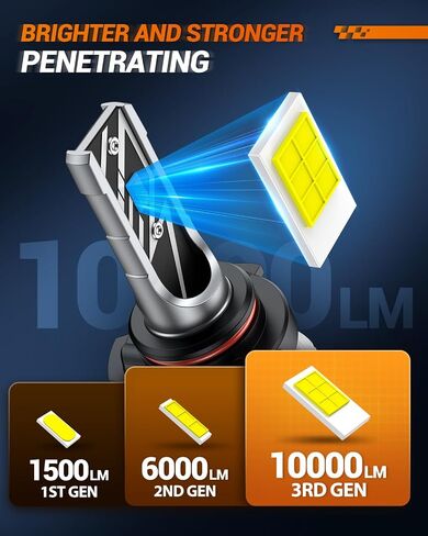 SEALIGHT F1A Series 5202 LED Fog Light Bulbs, 10000LM 5201/5202 Fog Light Bulbs 600% Super Brightness 6000K Cool White PS19W/PS24W /9009 Fog Lights, Non-polarity, Pack of 2 in Saudi Arabia