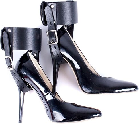 Leather Locking Cuffs Cosplay Dress-Up Women High-Heeled Binding Belts Club Performance Costume Accessory | Perfect for Themes Parties in Saudi Arabia
