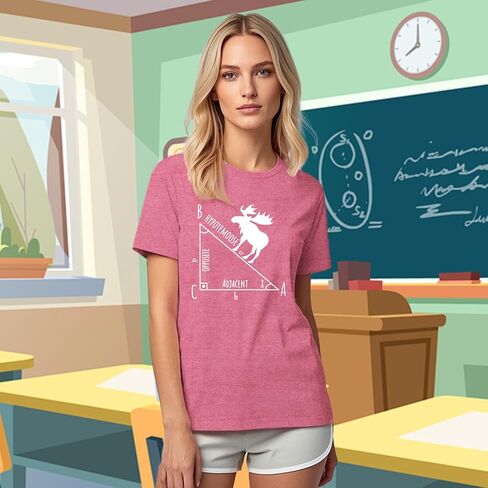 نساء معلم الرياضيات قميص رسالة تدريس رسالة طباعة Tshirt Teach Teae Tops Tops in Kuwait