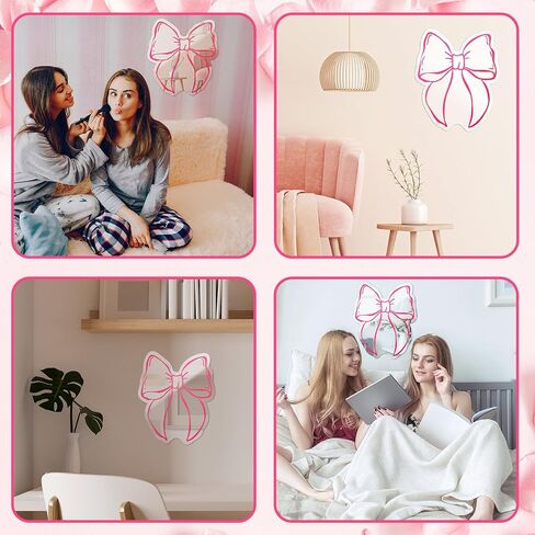 Weysat Acrylic Bow Mirror Pink Sign Wall Decor for Biving Room حمام مدخل مزخرف حديدي مرآة الخزانة معلقة للمدرسة ديكور التعليم والمنزل 11.8 × 10 بوصة in Saudi Arabia