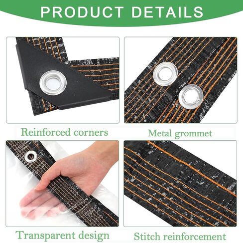 Clear Tarp Heavy Duty with Grommets,11.5x16.5 FT,Waterproof,PVC,Thicken Tarpaulin Cover,Outdoor Transparent Cover for Garden Patio Lawn Plants Greenhouse or Barn in Saudi Arabia