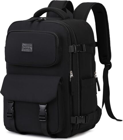 MOONBABY Travel Backpack Carry on Flight Approved for Women Fits 17 inch Laptop Large College Bookbag Personal Item Travel Bag with Makeup Bag and Shoe Bag, Beige in Kuwait